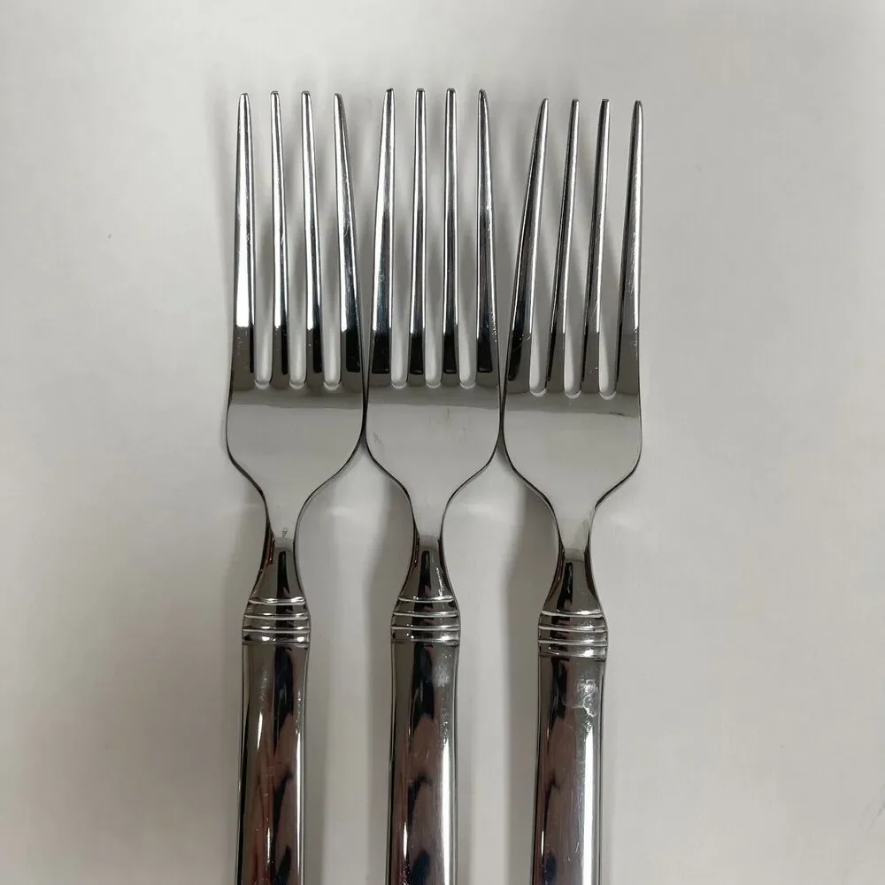 Fitz and Floyd Everyday Bistro‎ Vietnam Silver Forks Lot of 3